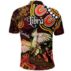 australian-astrology-polo-shirt-libra-cockatoo-glider-zodiac-aboriginal-vibes-red