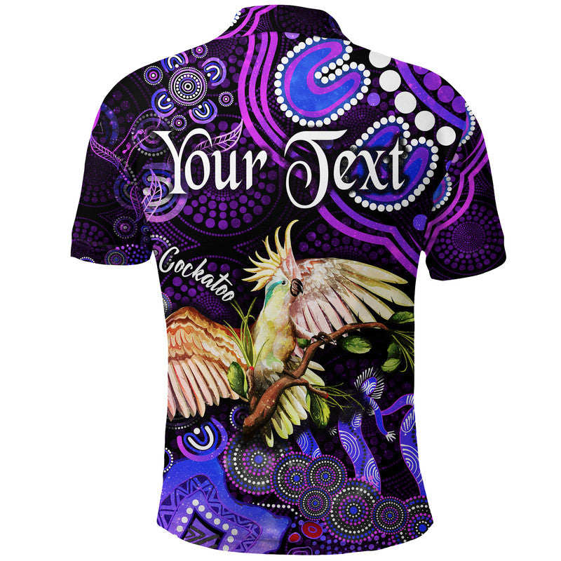 custom-personalised-australian-astrology-polo-shirt-libra-cockatoo-glider-zodiac-aboriginal-vibes-purple