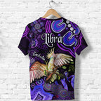 australian-astrology-t-shirt-libra-cockatoo-glider-zodiac-aboriginal-vibes-purple