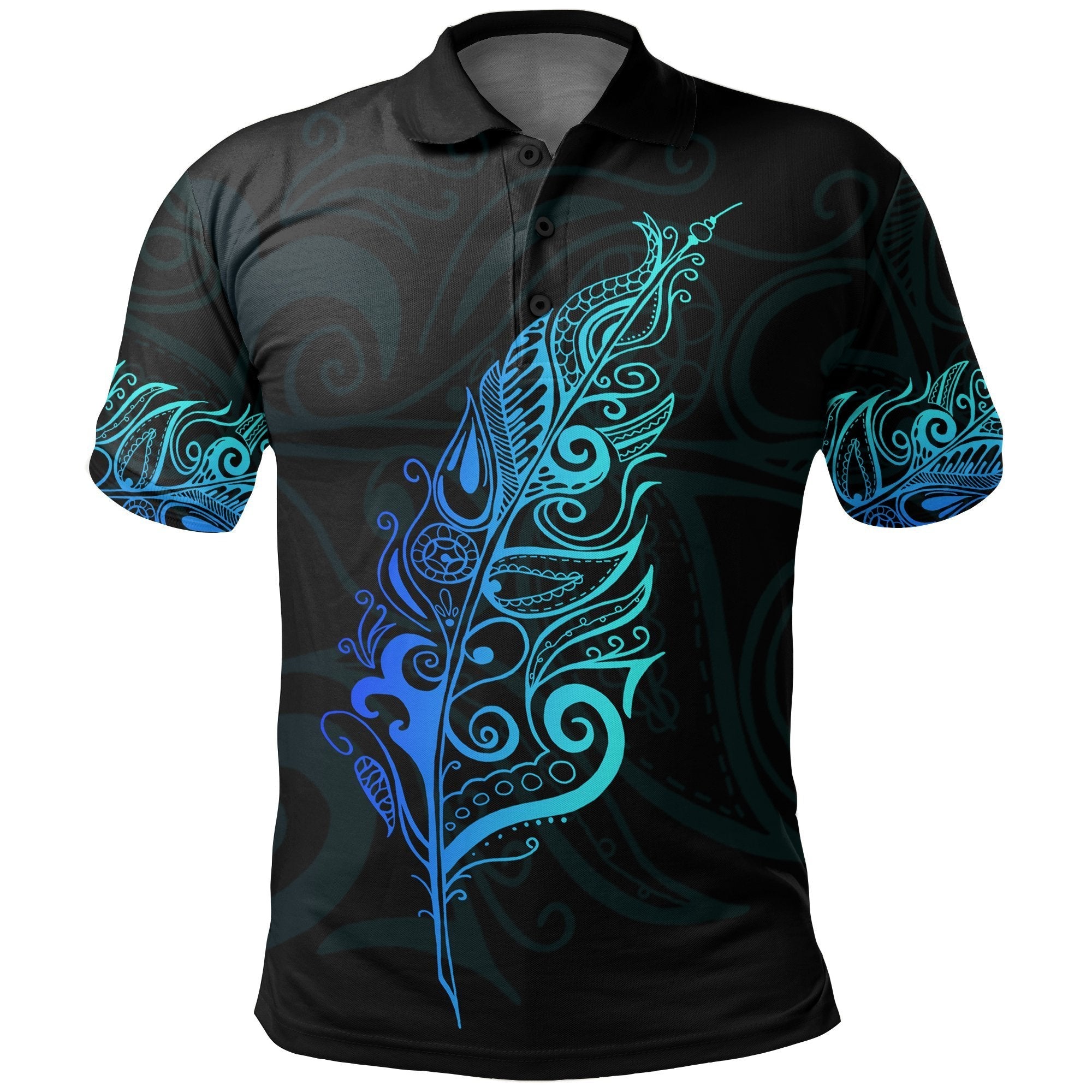 new-zealand-polo-shirt-light-silver-fern-golf-shirts-blue