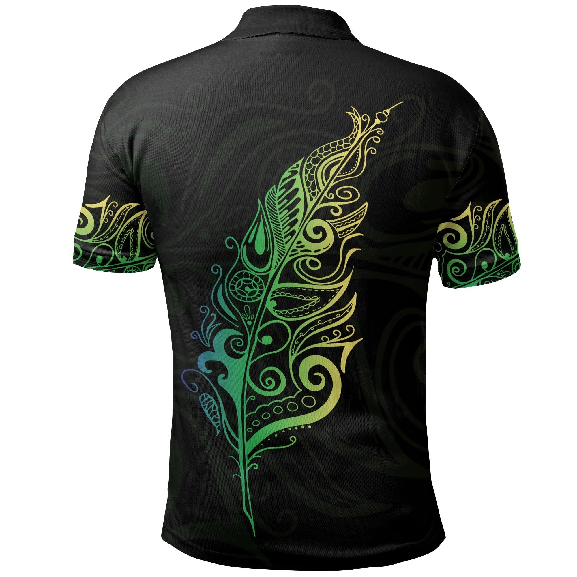 new-zealand-polo-shirt-light-silver-fern-golf-shirts-green