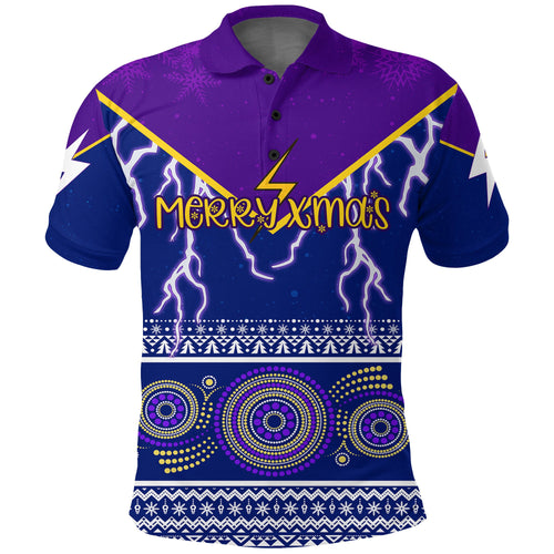 indigenous-xmas-lightning-storm-aboriginal-art-polo-shirt