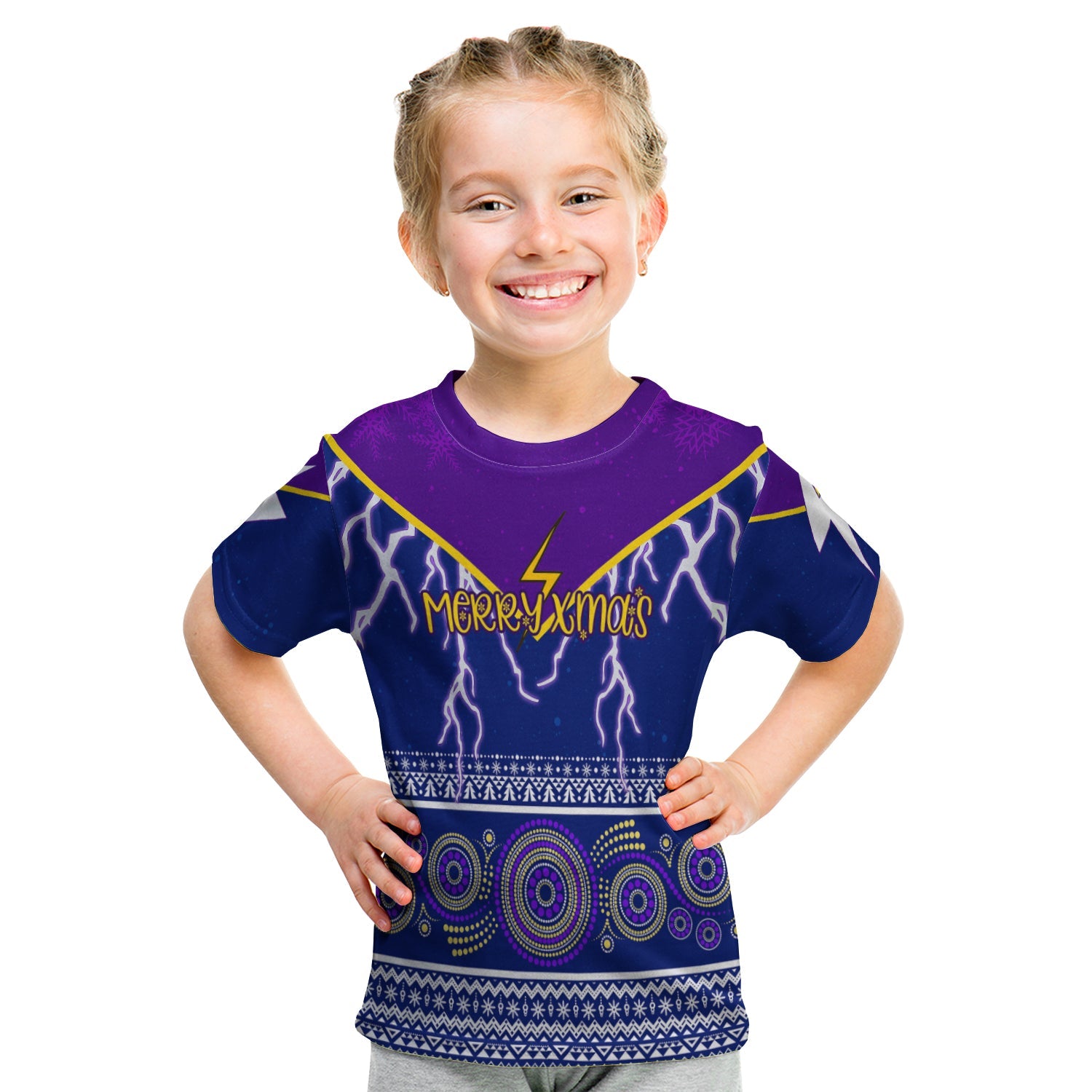 indigenous-xmas-lightning-storm-aboriginal-art-kid-t-shirt