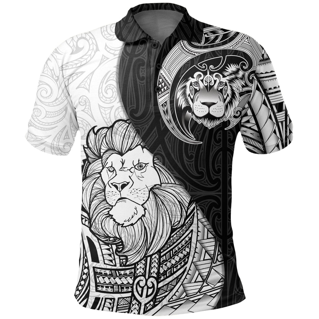 lion-maori-tattoo-polo-shirt