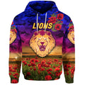 (Custom Personalised) Brisbane Lions ANZAC Zip Up And Pullover Hoodie Poppy Vibes LT8