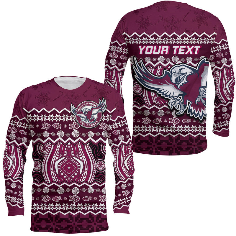 custom-personalised-manly-warringah-maroon-sea-eagles-christmas-vibe-long-sleeve-shirt