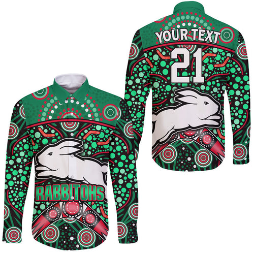 custom-personalised-south-sydney-indigenous-rabbitohs-dot-art-style-hawaii-long-sleeve-button-shirt