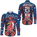 custom-personalised-roosters-rugby-hawaii-long-sleeve-button-shirt-boomerang-indigenous-dots