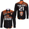 custom-personalised-brisbane-roar-soccer-hawaii-long-sleeve-button-shirt-the-roar-mascot