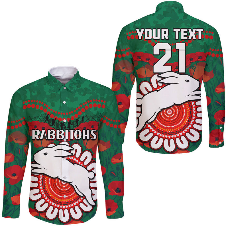 custom-personalised-rabbitohs-rugby-anzac-hawaii-long-sleeve-button-shirt-camouflage-poppy