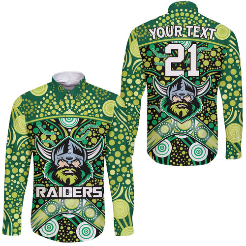 custom-personalised-raiders-rugby-hawaii-long-sleeve-button-shirt-boomerang-indigenous-dots