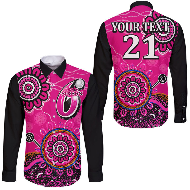 custom-personalised-sydney-sixers-hawaii-long-sleeve-button-shirt-cricket-indigenous-aboriginal