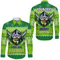 custom-personalised-canberra-the-green-machine-raiders-aboriginal-christmas-vibe-hawaii-long-sleeve-button-shirt