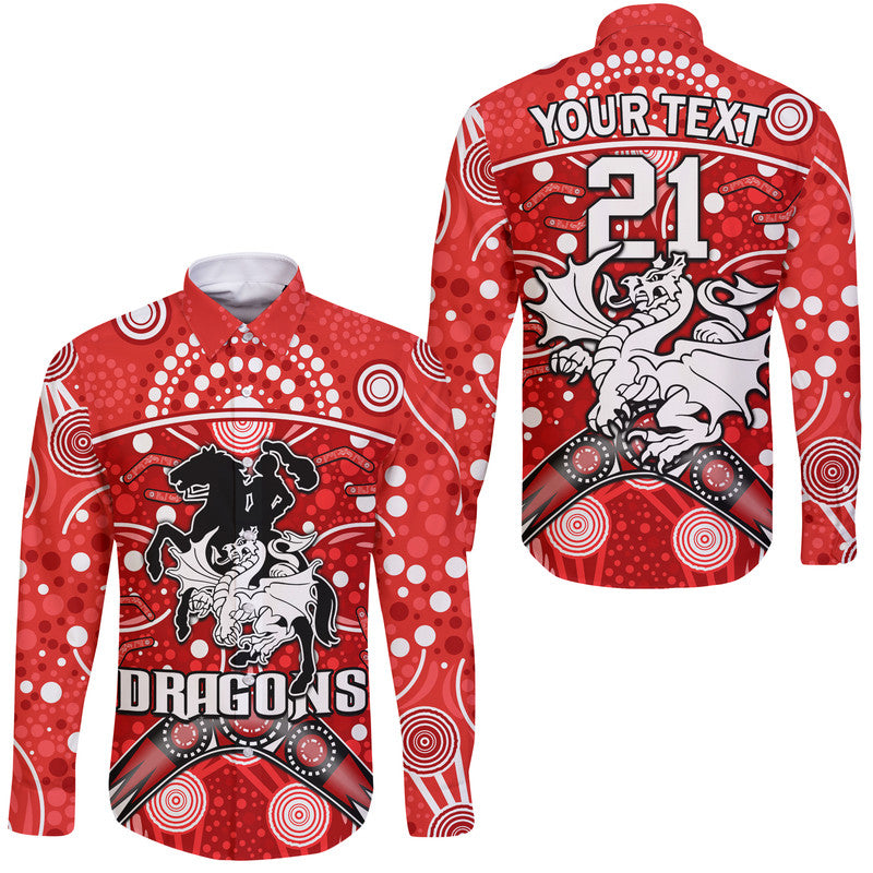 custom-personalised-dragons-rugby-hawaii-long-sleeve-button-shirt-boomerang-indigenous-dots