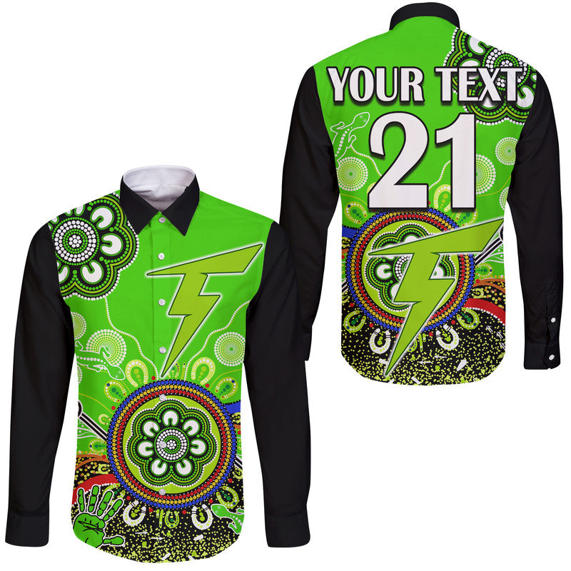 custom-personalised-sydney-thunder-hawaii-long-sleeve-button-shirt-cricket-indigenous-aboriginal-lizard-version