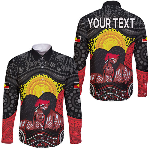 custom-personalised-australia-indigenous-aboriginal-family-hawaii-long-sleeve-button-shirt