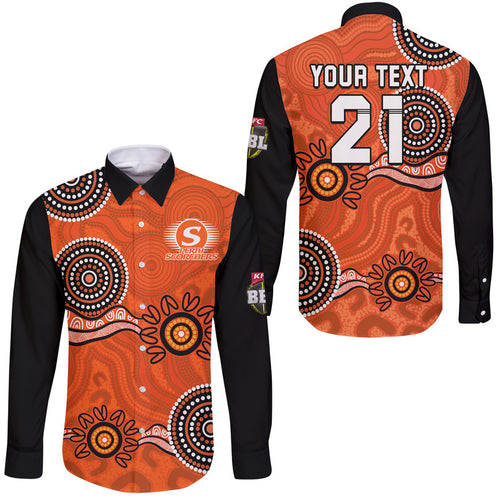 custom-personalised-perth-scorchers-cricket-dots-perth-scorchers-cricket-dots-long-sleeve-button-shirt