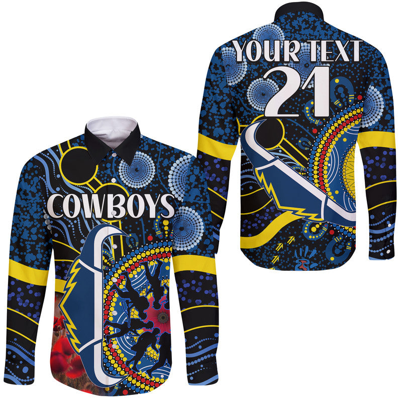 custom-personalised-cowboys-rugby-hawaii-long-sleeve-button-shirt-aboriginal-dots-version