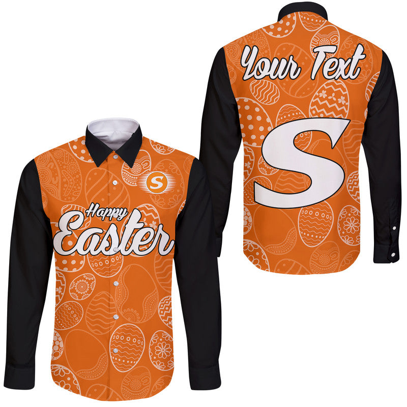 custom-personalised-perth-scorchers-cricket-happy-easter-day-hawaii-long-sleeve-button-shirt-simple-style