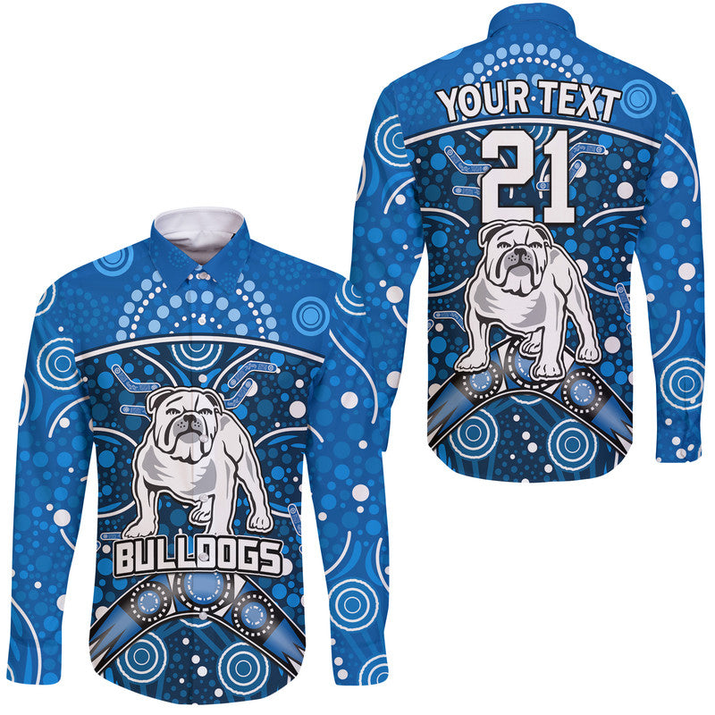 custom-personalised-bulldogs-rugby-hawaii-long-sleeve-button-shirt-boomerang-indigenous-dots