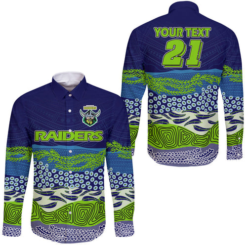 custom-text-and-number-canberra-the-green-machine-raiders-boomerang-indigenous-hawaii-long-sleeve-button-shirt