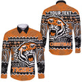 custom-personalised-wests-tigers-aboriginal-christmas-vibe-gold-version-hawaii-long-sleeve-button-shirt