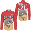 custom-text-and-number-redcliffe-dolphins-rugby-hawaii-long-sleeve-button-shirt-simple-style