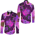 aboriginal-purple-turtle-lizard-sun-hawaii-long-sleeve-button-shirt