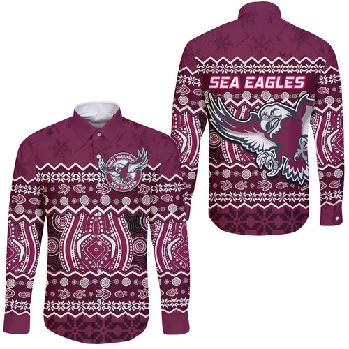 manly-warringah-maroon-sea-eagles-christmas-vibe-hawaii-long-sleeve-button-shirt