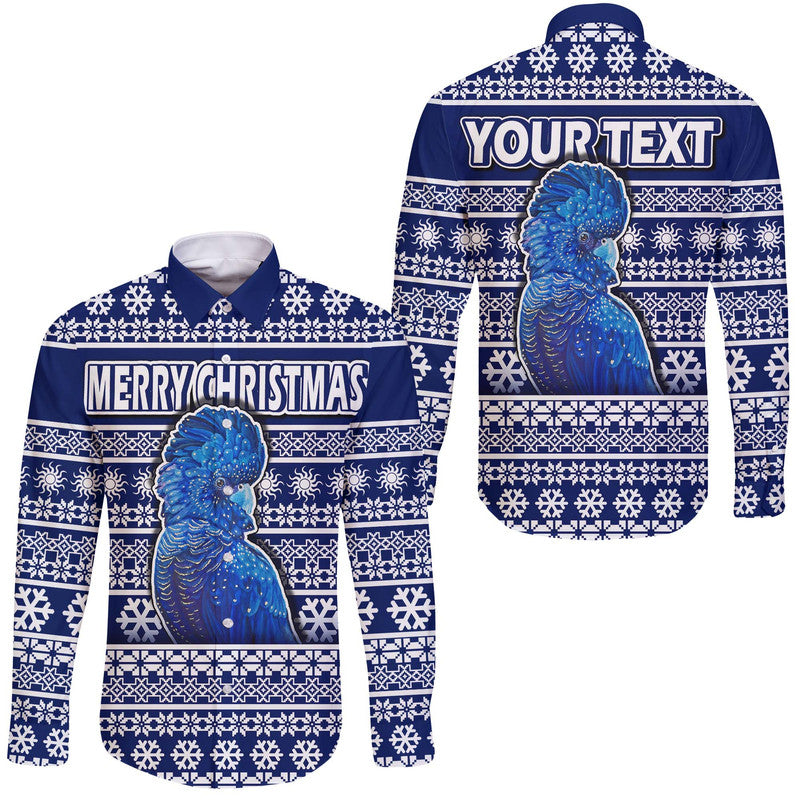 custom-personalised-australian-cockatoo-christmas-vibe-with-aboriginal-dot-painting-style-hawaii-long-sleeve-button-shirt