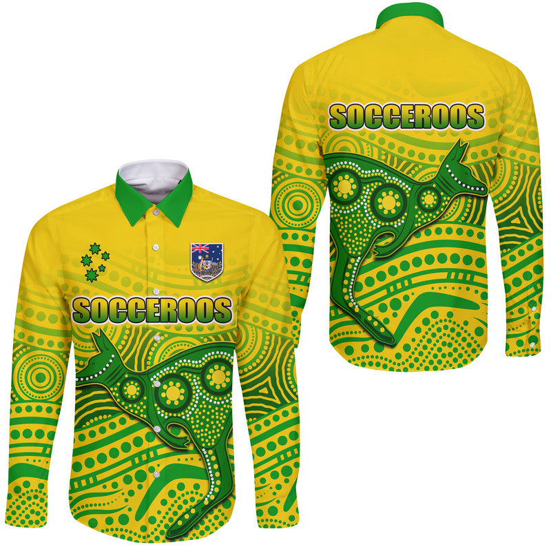 australia-aboriginal-soccer-hawaii-long-sleeve-button-shirt-kangaroo-socceroos-art-style