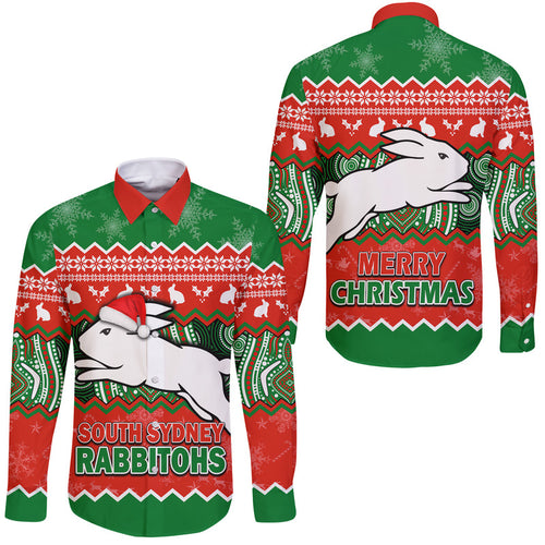 south-sydney-rabbitohs-aboriginal-christmas-vibe-hawaii-long-sleeve-button-shirt
