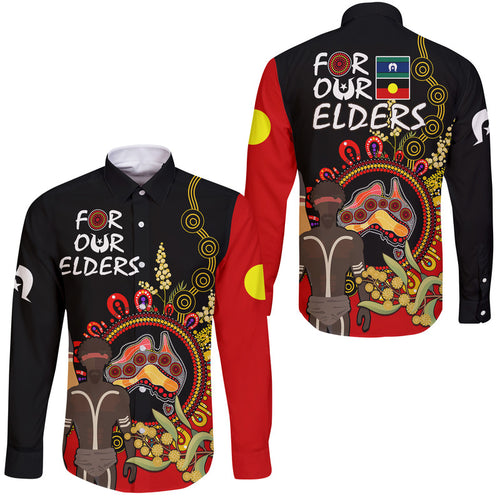 naidoc-2023-indigenous-hawaii-long-sleeve-button-shirt-australia-map-with-golden-wattle