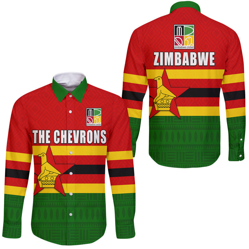 the-chevrons-cricket-mix-zimbabwe-flag-and-indigenous-pattern-hawaii-long-sleeve-button-shirt