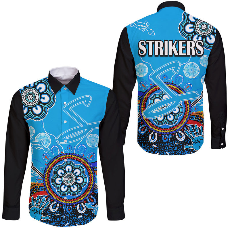 adelaide-strikers-hawaii-long-sleeve-button-shirt-cricket-indigenous-aboriginal-lizard-version