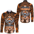 wests-tigers-rugby-hawaii-long-sleeve-button-shirt-boomerang-indigenous-dots