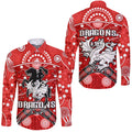 dragons-rugby-hawaii-long-sleeve-button-shirt-boomerang-indigenous-dots