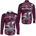 sea-eagles-rugby-hawaii-long-sleeve-button-shirt-boomerang-indigenous-dots