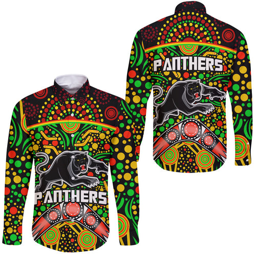 panthers-rugby-hawaii-long-sleeve-button-shirt-boomerang-indigenous-dots