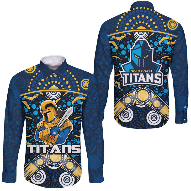 titans-rugby-hawaii-long-sleeve-button-shirt-boomerang-indigenous-dots