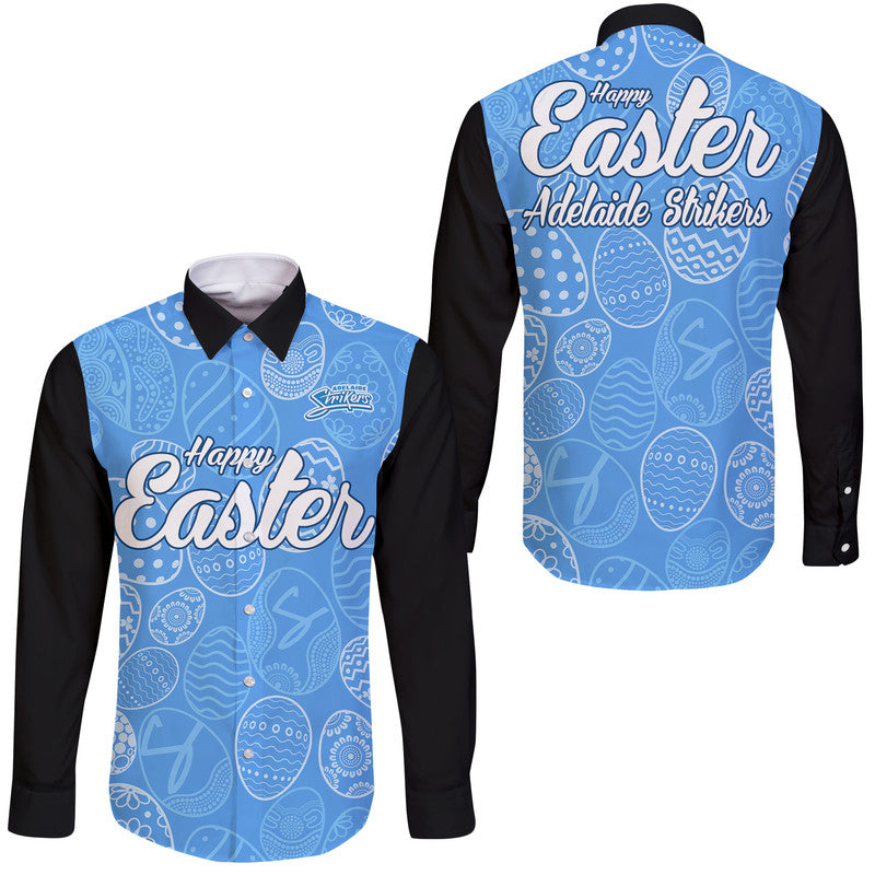 adelaide-strikers-cricket-happy-easter-day-hawaii-long-sleeve-button-shirt-simple-style