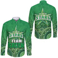 melbourne-team-green-indigenous-aboriginal-stars-arts-hawaii-long-sleeve-button-shirt