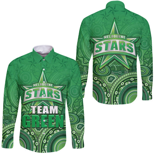 melbourne-team-green-indigenous-aboriginal-stars-arts-hawaii-long-sleeve-button-shirt