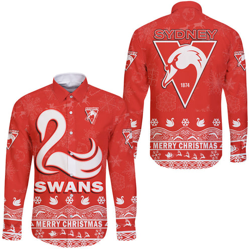 sydney-swans-unique-winter-season-hawaii-long-sleeve-button-shirt-swans-merry-christmas