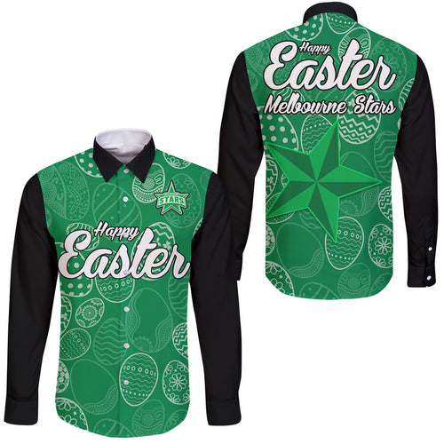 melbourne-stars-cricket-happy-easter-day-hawaii-long-sleeve-button-shirt-simple-style