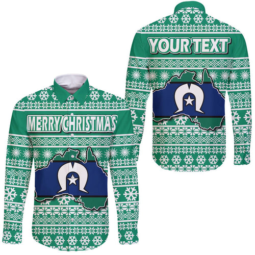 custom-personalised-australian-torres-strait-christmas-vibe-with-aboriginal-dot-painting-style-hawaii-long-sleeve-button-shirt