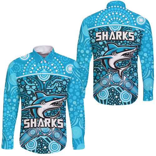 sharks-rugby-hawaii-long-sleeve-button-shirt-boomerang-indigenous-dots