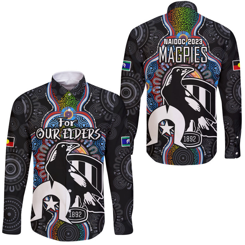 magpies-football-naidoc-week-2023-hawaii-long-sleeve-button-shirt-for-our-elders-indigenous