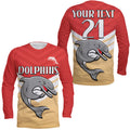 custom-text-and-number-redcliffe-dolphins-rugby-long-sleeve-shirt-simple-style
