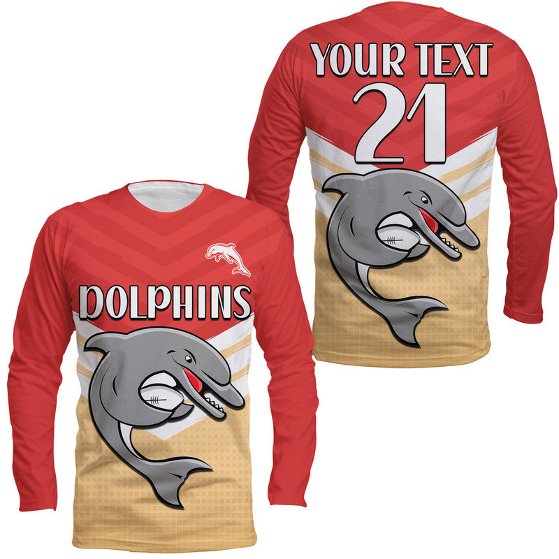 custom-text-and-number-redcliffe-dolphins-rugby-long-sleeve-shirt-simple-style